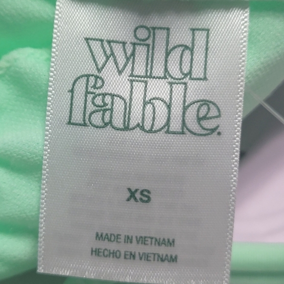 Wild Fable, XS (0-2) Lime Green Tie back Swim/Bathing Suit Bikini - Picture 10 of 11